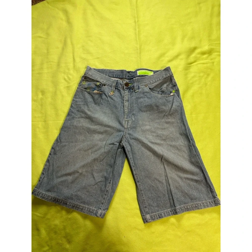 Vintage Enyce Jean Shorts Mens 34 Y2K  Embroidered Pockets Inseam 12